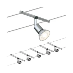 Paulmann Wiresystem Spice Salt i mat krom, 5'er sæt, 10m