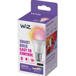 WiZ A60 LED-pære mat WiFi E27 8,5W RGBW