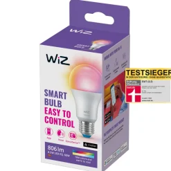 WiZ A60 LED-pære mat WiFi E27 8,5W RGBW