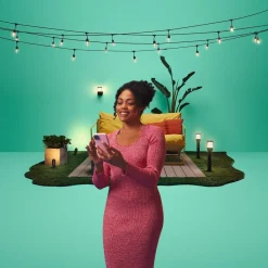 Elpas LED-gadelampe sort RGBW udvidelse^WiZ New