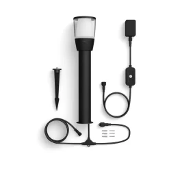 WiZ Elpas LED-gadelampe sort RGBW startsæt