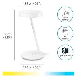 Portrait LED-bordlampe, ringlys, sensor, CCT^WiZ Best