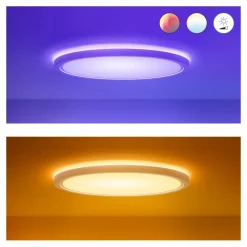 SuperSlim LED-loftslampe RGBW Ø42cm hvid^WiZ New