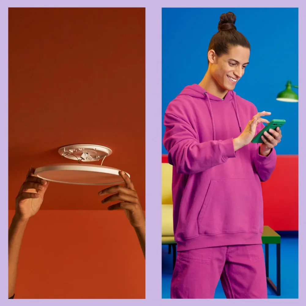 SuperSlim LED-loftslampe CCT Ø29cm hvid^WiZ