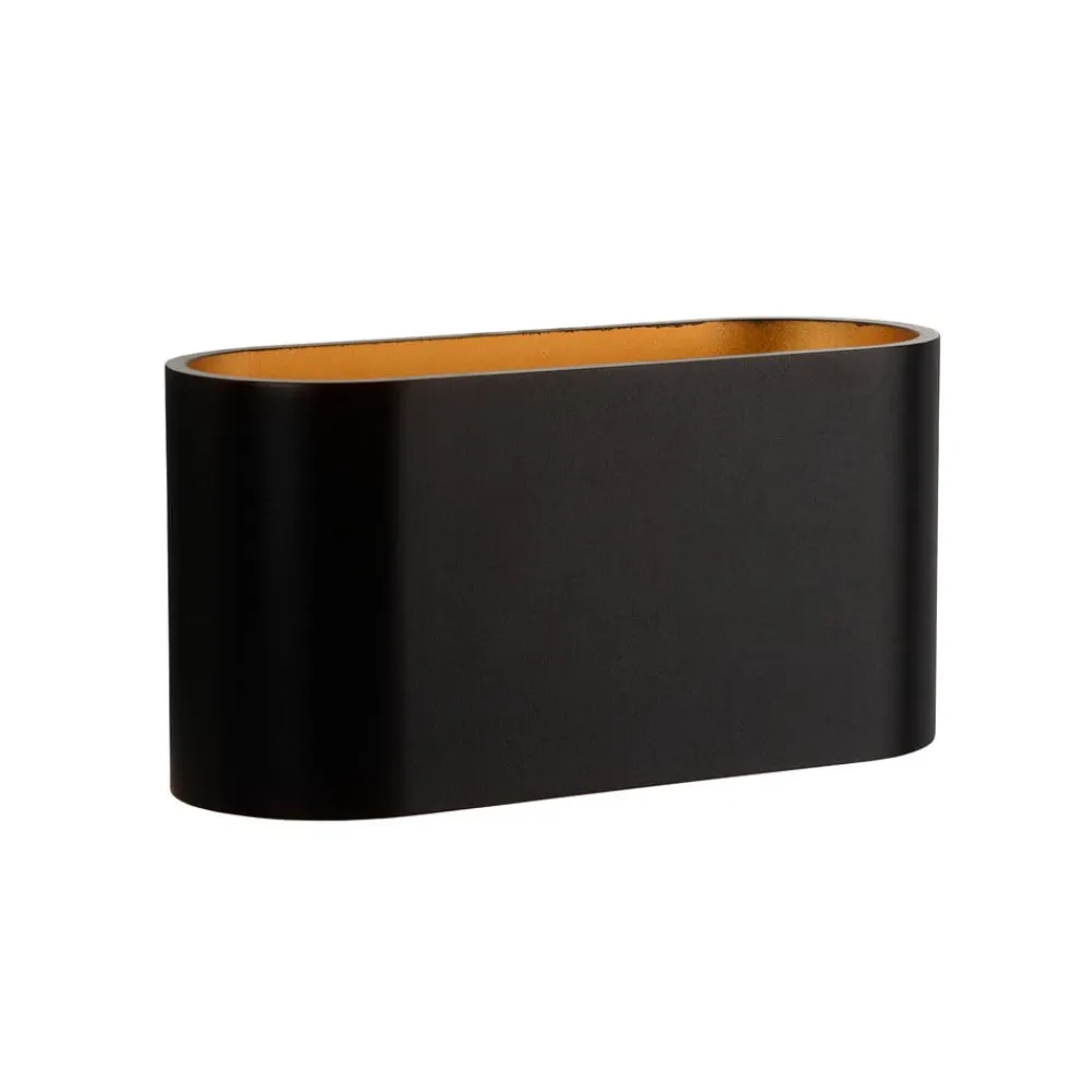 Lucide Xera væglampe, oval, sort