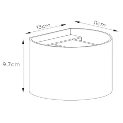 Xio LED-væglampe, bredde 13 cm, hvid^Lucide Best