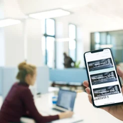 Waldmann Yara.single LED-gulvlampe VTL, BT, LTX, sort