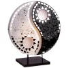 Woru Ying Yang bordlampe, mosaikspejlsten, sort