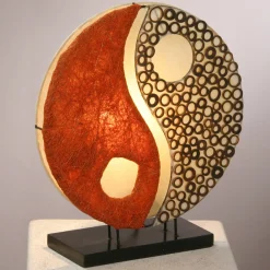 Woru Bordlamper>Ying Yang bordlampe på træfod 33 cm