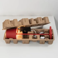 Zafferano Poldina mikro batterilampe IP65 rød