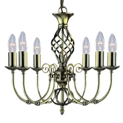 Searchlight Lysekroner>ZANZIBAR imponerende lysekrone m. 6 pærer