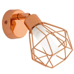 Zapata LED-væglampe i burdesign, kobberfarvet^EGLO Clearance