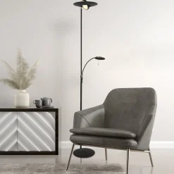 Zenith LED-gulvlampe, læselampe, CCT, metal, sort^Steinhauer Best