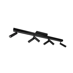 Trio Lighting Zeno LED-spot, 6 spots, mat sort, metal