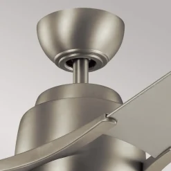 KICHLER Loftventilatorer>Zeus LED-loftventilator, tre blade, børstet nikkel