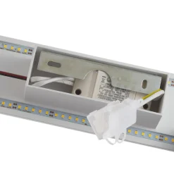 Ideallux Zig Zag LED-væglampe hvid, bredde 29 cm