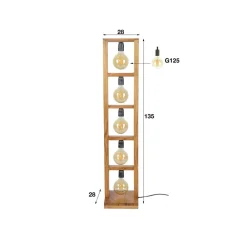 Zillerbach gulvlampe, højde 135 cm, 5 lyskilder^Zijlstra Sale