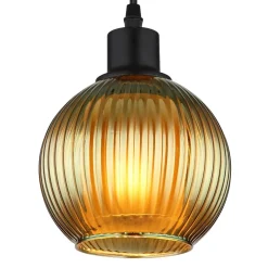 Zumba pendel, grøn, Ø 15 cm, glas^Globo