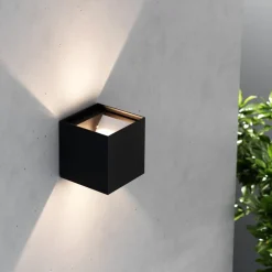 MCJ Zuza 2 væglampe, sort, metal, fire vinger, 10 cm, G9